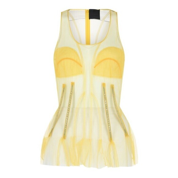 Givenchy Tank Top In Tulle With Metallic Details - NWT